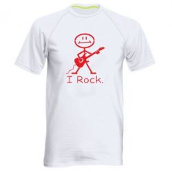 Мужская футболка для спорта С гитарой - PrintSalon