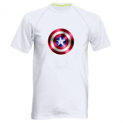 Мужская футболка для спорта Щит кэпа - PrintSalon