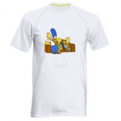 Мужская футболка для спорта Семейство Симпсонов - PrintSalon