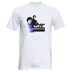 Мужская футболка для спорта Sherlock (Шерлок Холмс) - PrintSalon