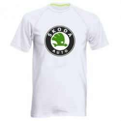 Мужская футболка для спорта Skoda Auto - PrintSalon