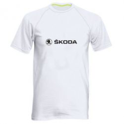 Мужская футболка для спорта Skoda logo - PrintSalon