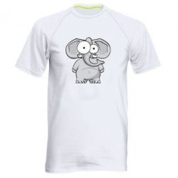 Мужская футболка для спорта Слон глазастый - PrintSalon