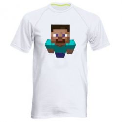 Мужская футболка для спорта Steve from Minecraft - PrintSalon