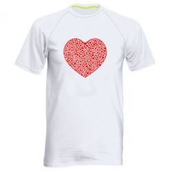 Мужская футболка для спорта Тысяча сердец - PrintSalon