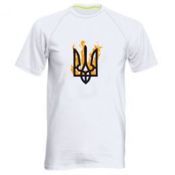 Мужская футболка для спорта Вогняний Герб - PrintSalon