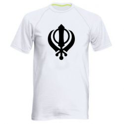 Мужская футболка для спорта White Khanda - PrintSalon