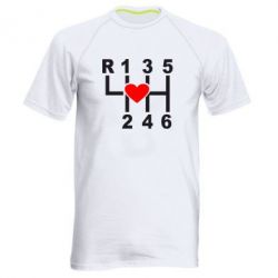 Мужская футболка для спорта Я люблю механическую коробку передач! - PrintSalon