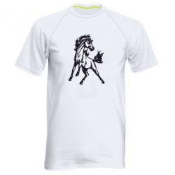 Мужская футболка для спорта Жеребец - PrintSalon