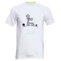 Мужская футболка для спорта жираф - PrintSalon