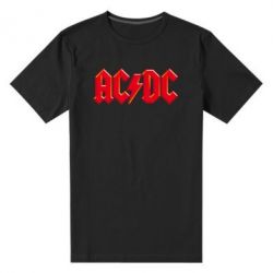 Мужская футболка премиум AC/DC Red Logo - PrintSalon