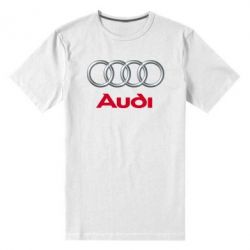 Мужская футболка премиум Audi 3D Logo - PrintSalon