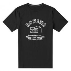 Мужская футболка премиум Boxing just like ballet - PrintSalon