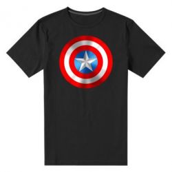 Мужская футболка премиум Captain America 3D Shield - PrintSalon