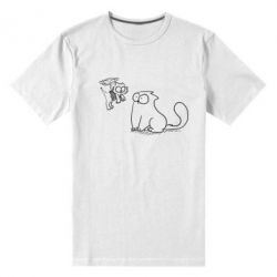 Мужская футболка премиум Два кота