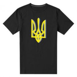 Чоловіча преміум футболка Двокольоровий герб України - PrintSalon