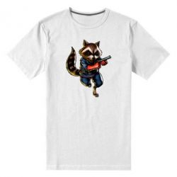 Чоловіча преміум футболка Єнот Ракета - PrintSalon