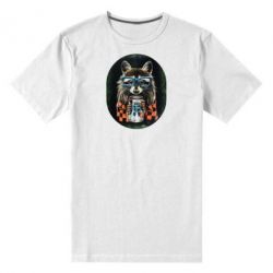 Мужская футболка премиум Енот в очках - PrintSalon