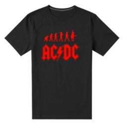 Мужская футболка премиум Эволюция AC/DC - PrintSalon