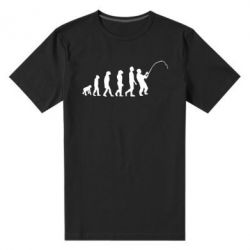 Мужская футболка премиум Эволюция рыбака - PrintSalon