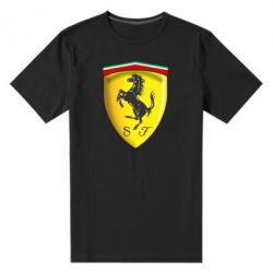 Мужская футболка премиум Ferrari 3D Logo - PrintSalon