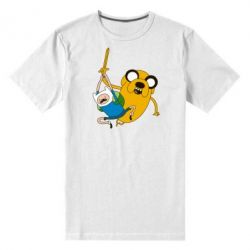 Мужская футболка премиум Фин и Джейк "Атака" - PrintSalon