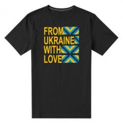 Мужская футболка премиум From Ukraine with Love (вишиванка) - PrintSalon
