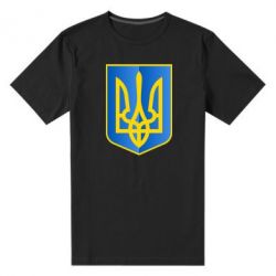 Чоловіча преміум футболка Герб України 3D - PrintSalon