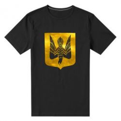 Чоловіча преміум футболка Герб України сокіл Голограма