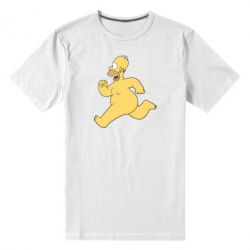 Мужская футболка премиум Голый Гомер Симпсон - PrintSalon