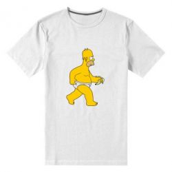 Мужская футболка премиум Гомер Симпсон в трусиках - PrintSalon