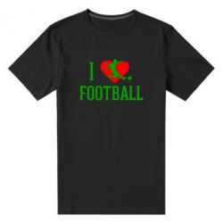 Чоловіча преміум футболка I love football - PrintSalon