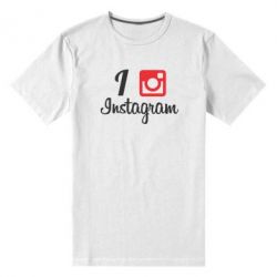 Мужская футболка премиум I love Instagram-PrintSalon Мужская футболка премиум I love Instagram