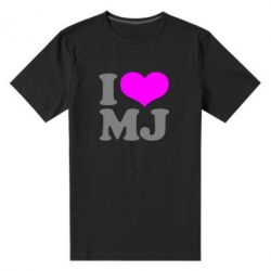 Мужская футболка премиум I love MJ - PrintSalon