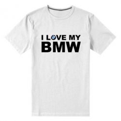Мужская футболка премиум I love my BMW - PrintSalon