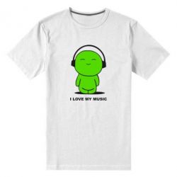 Чоловіча преміум футболка я люблю мою музику - PrintSalon