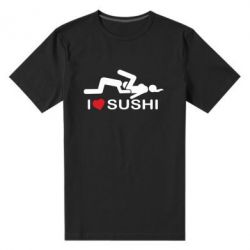 Мужская футболка премиум I love sushi - PrintSalon