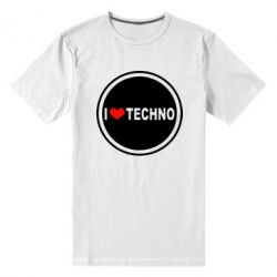 Чоловіча преміум футболка I love techno music