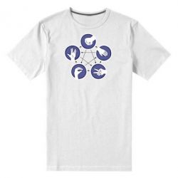 Чоловіча преміум футболка Камінь, ножиці, папір, ящірка, спок - PrintSalon