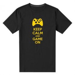 Мужская футболка премиум KEEP CALM and GAME ON - PrintSalon