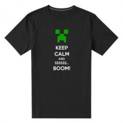 Чоловіча преміум футболка Keep calm and ssssssss...BOOM! - PrintSalon