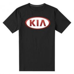 Мужская футболка премиум KIA 3D Logo - PrintSalon