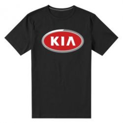 Мужская футболка премиум KIA Logo 3D - PrintSalon