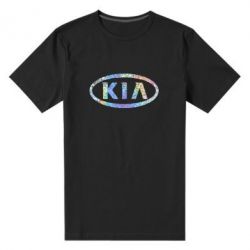 Мужская футболка премиум KIA logo Голограмма - PrintSalon