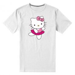 Мужская футболка премиум Kitty балярина - PrintSalon