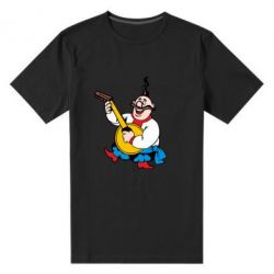 Мужская футболка премиум Козак с бандурой - PrintSalon