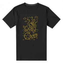 Мужская футболка премиум Козак з м'ячем - PrintSalon