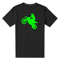 Мужская футболка премиум Кроссовый мотоцикл - PrintSalon