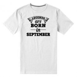 Мужская футболка премиум Legends are born in September - PrintSalon