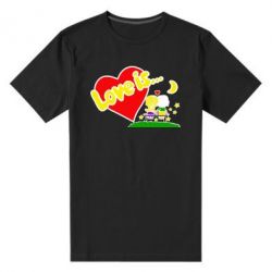 Мужская футболка премиум Love is... - PrintSalon